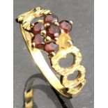 9ct Gold ring missing stone approx 1.9g size 'O'