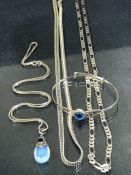 Collection of contemporary silver Jewellery to include necklaces, bangles etc