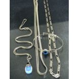 Collection of contemporary silver Jewellery to include necklaces, bangles etc