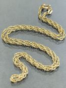 9ct Gold necklace approx 43cm long of multi link design approx 4.5g