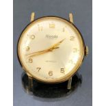 9ct Gold cased watch by NIVADA, 17 Jewels with INCABLOC workings