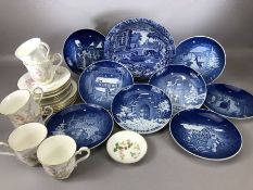 Good collection of ceramics to include eight Bing and Grondahl Copenhagen porcelain Christmas plates