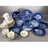 Good collection of ceramics to include eight Bing and Grondahl Copenhagen porcelain Christmas plates