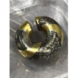Bronze age Gold and Silver ring money approx 17mm in diameter and 13.1g