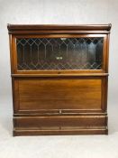 Original Globe Wernicke bookcase with original white London label, also reads office and library