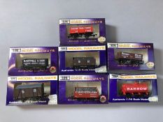 Collection of seven Dapol OO/HO gauge rolling stock: B334, B550, B552, B551, B328, B597, B627