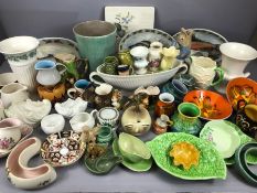 Good collection of ceramics to include: Chameleon Ware hand painted vase, Sylvan Ware vase, two