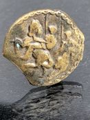 Ancient coin: Ancient British, Celtic gold quarter stater depicting horseback riders approx 2.4g and