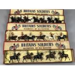 Vintage Toys W Britains Regiments of all Nations CUIRASSIERS NO. 138, QUEENS OWN HUSSARS, USA