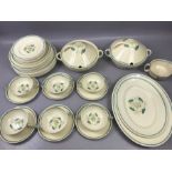 Thirty six piece Susie Cooper Gardenia Pattern part dinner service