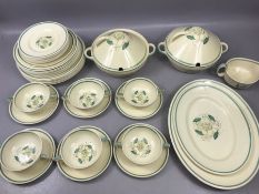 Thirty six piece Susie Cooper Gardenia Pattern part dinner service