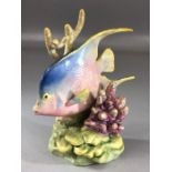 Royal Worcester Ronald van Ruyckevelt model of a Blue Angel tropical fish, model no. 3574 approx
