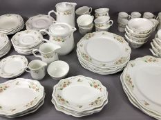 Large Wedgwood 'Metallised' part dinner service to include: three large plates, eight medium plates,