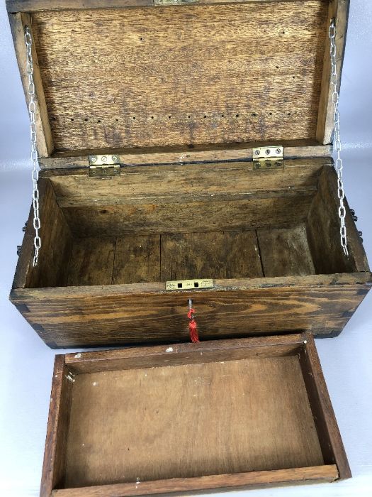 Wooden ordnance box marked J. Parkes & Sons Ltd, Willenhall, 1940, with single internal tray, - Image 5 of 6