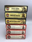 Airfix: A collection of assorted boxed Airfix Military Series figures, 1:32 scale to include British