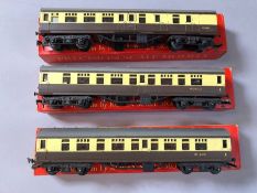 Three Triang carriages OO/HO, boxed, by Rovex