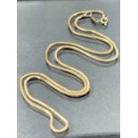 9ct Gold Rope chain approx 52cm long and 7.9g