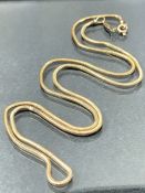 9ct Gold Rope chain approx 52cm long and 7.9g