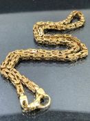 Gold 375 multi link chunky Gold necklace approx 44cm long and 36.8g