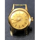 18ct Gold cased wristwatch ETERNA MATIC with champagne dial in working order total weight approx