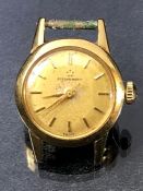 18ct Gold cased wristwatch ETERNA MATIC with champagne dial in working order total weight approx