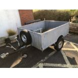 Car Trailer 127 x 153 x 46cm Good tyres, spare wheel, light board