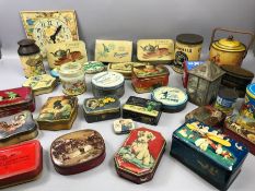 Large collection of vintage tins