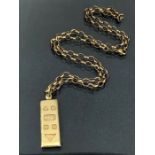 9ct Gold chain with a 9ct Gold pendant in the form of a Pendant approx 12.9g