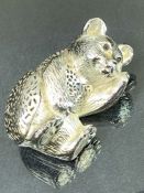 Christofle Lumiere silver plated bear, approx 6cm in length, stamped 'Christofle France' to base