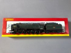 Hornby OO/HO locomotive, Class 9F, '92220 Evening Starr' R2187