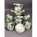 Part Spode 'Aviary' pattern tea set, approx 22 pieces