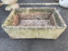 Vintage stone sink, ideal planting trough, approx 63cm x 43cm x 22cm