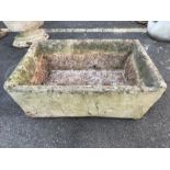 Vintage stone sink, ideal planting trough, approx 63cm x 43cm x 22cm