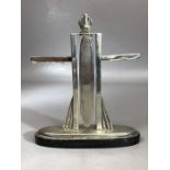 Hallmarked Silver Art Deco dressing table manicure stand and hallmarked silver nail buffer