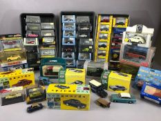Quantity of model vehicles in a variety of scales, including Oxford, Classix, Base-Toys, Dinky,