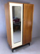 Mid Century single wardrobe with gold G-Plan stamp to door (has been painted)