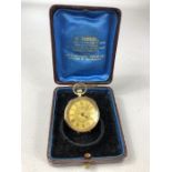 9ct Gold Pocket watch in presentation box No. 133986