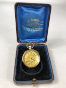 9ct Gold Pocket watch in presentation box No. 133986