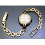 9ct Gold ladies wristwatch by PEEREX Swiss Made Antimagnetic on 9ct gold hallmarked strap (total