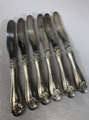 Set of six Walker & Hall Butter knives