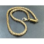 Gold plated marked 925 necklace with magnetic clasp approx 38cm long