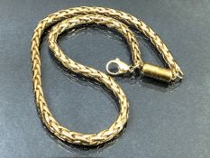 Gold plated marked 925 necklace with magnetic clasp approx 38cm long