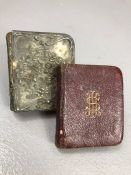 Hallmarked silver fronted ecclesiastical communion miniature book decorated with cherubs within a