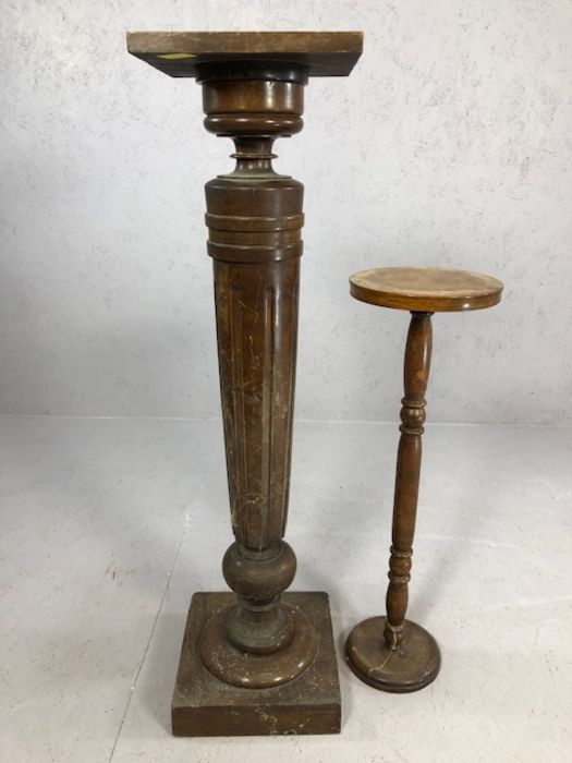 Two plant stands or torcheres, the taller approx 101cm tall - Image 3 of 3
