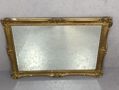 Gilt framed bevel edged mirror, approx 104cm x 76cm