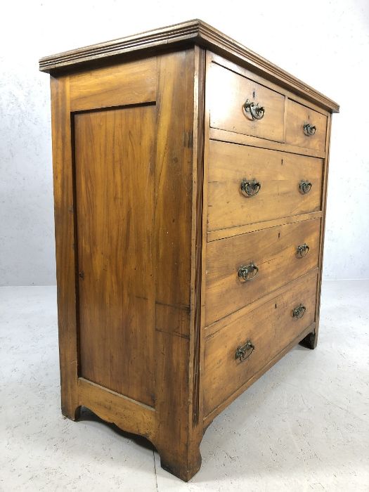 Satinwood chest of five drawers - Image 4 of 5