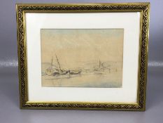 HESTER FROOD (1882 - 1971) watercolour of sailing boats, signed lower right, approx 18cm x 13cm