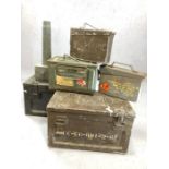 Collection of military / ammunition boxes