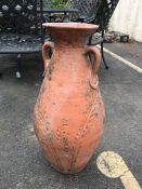 Terracotta garden urn, approx 59cm tall