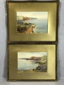 ARTHUR W. PERRY (British fl.1908-1939), pair of watercolours of Sidmouth, signed and in gilt frames,